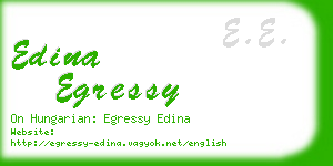 edina egressy business card